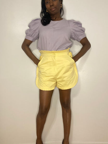 Lemon Pleated Shorts (20% OFF)