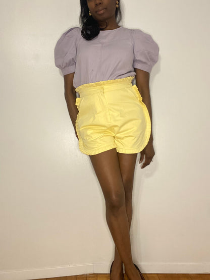 Lemon Pleated Shorts (20% OFF)